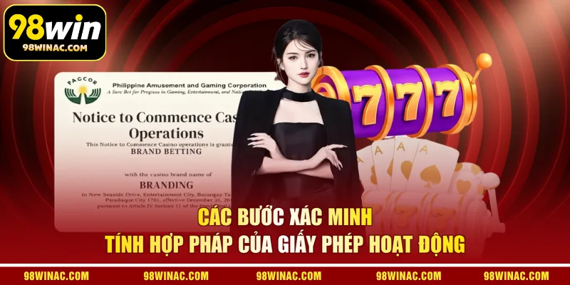 Các bước xác minh tính hợp pháp của giấy phép hoạt động