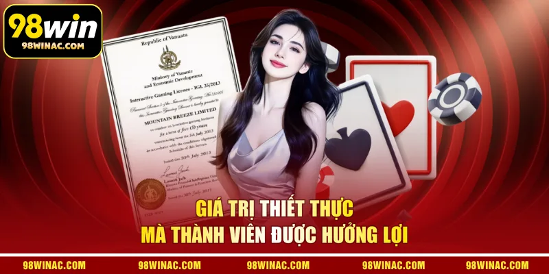 Giá trị thiết thực mà thành viên được hưởng lợi